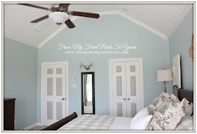 From My Front Porch To Yours- French Farmhouse Bedroom Makeover-SW 6211 Rainwashed 