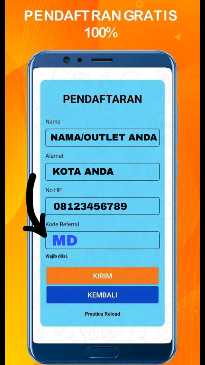 Kode referral Prastica Reload