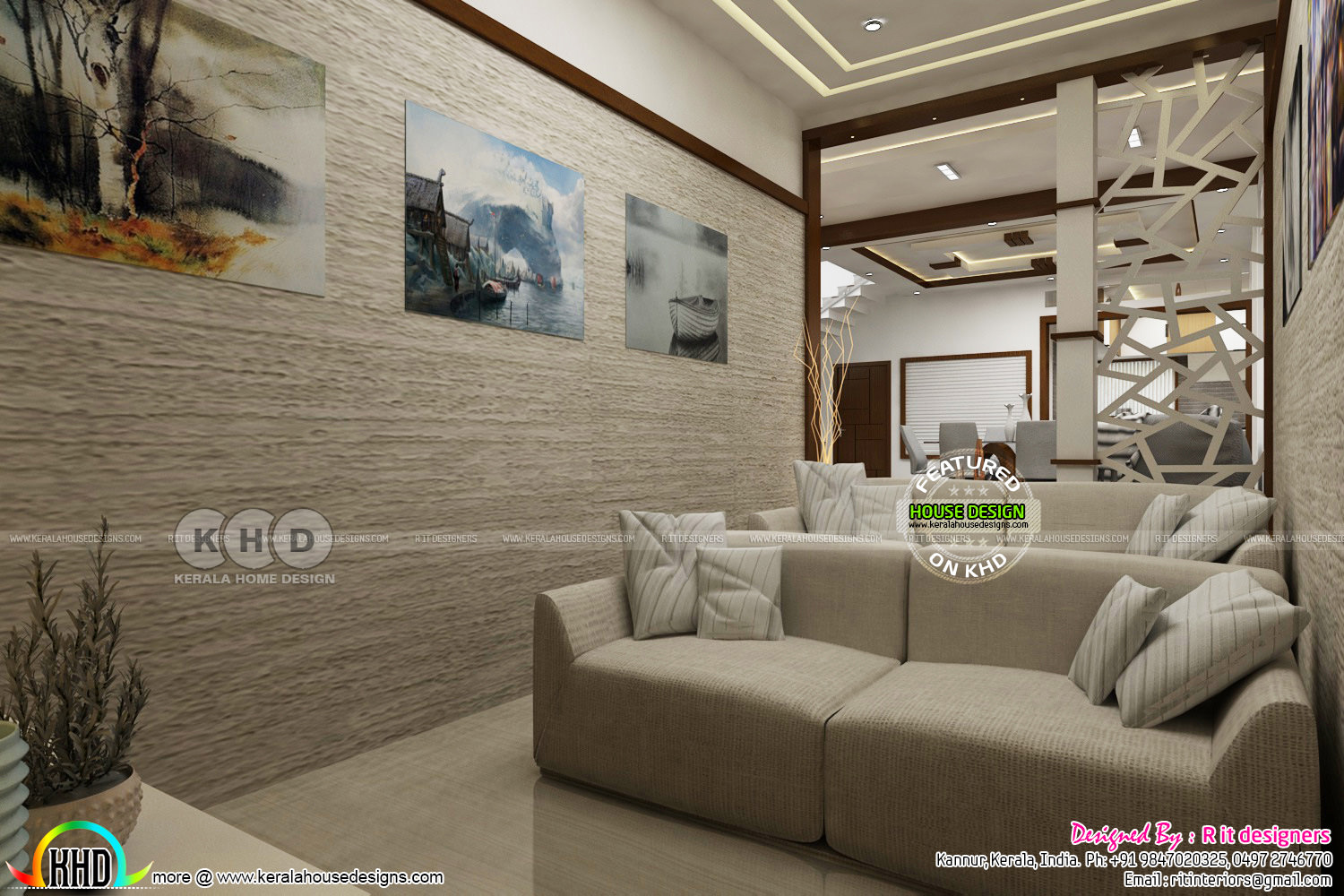 Modern interior design  works in Kerala Kerala home  