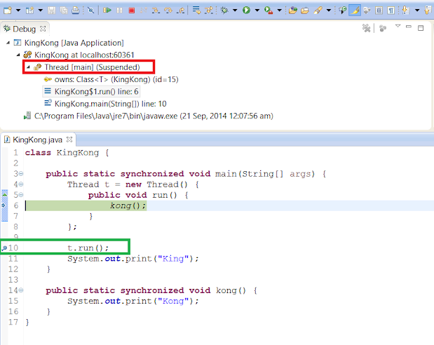 How to debug Multi-threading Programs in Eclipse