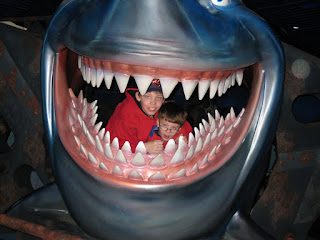 Corbin and Jeremy Inside a Shark