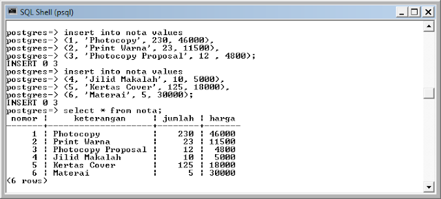 Kelas Informatika - Input Data Nota