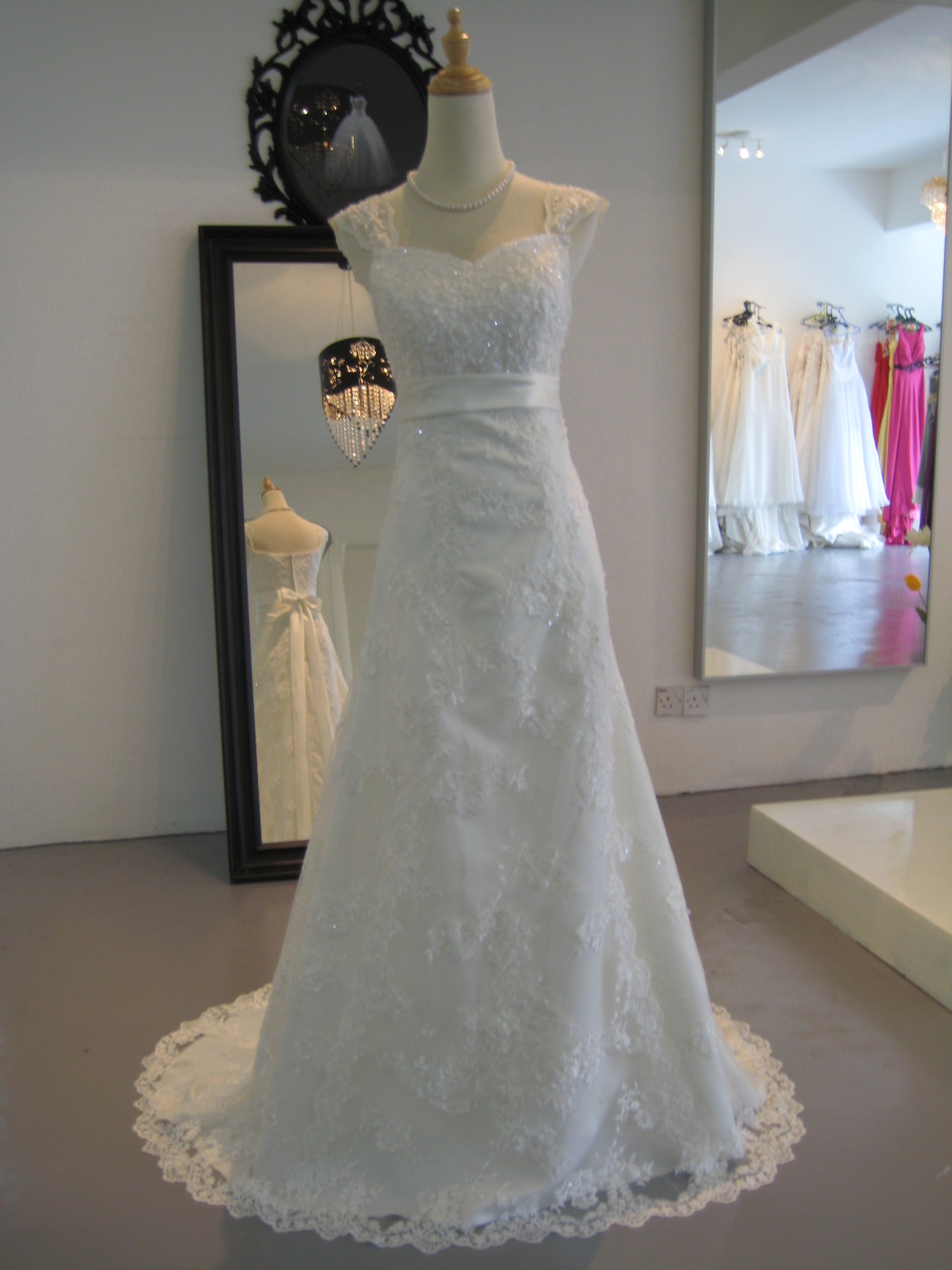 lace wedding dress with sleeves MY BRIDAL GOWN