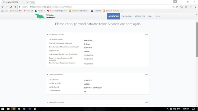  yang saya kunjungi tahun kemudian yaitu salah satu negara bab Amerika Serikat LANGKAH MUDAH MENGURUS E-VISA GEORGIA