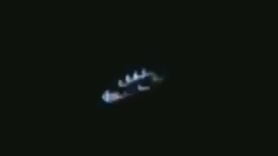 UFO sighting filmed at night changed shape.