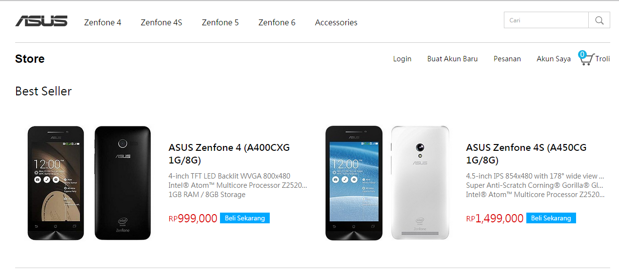 ASUS Store, Toko Online Resmi Asus Indonesia