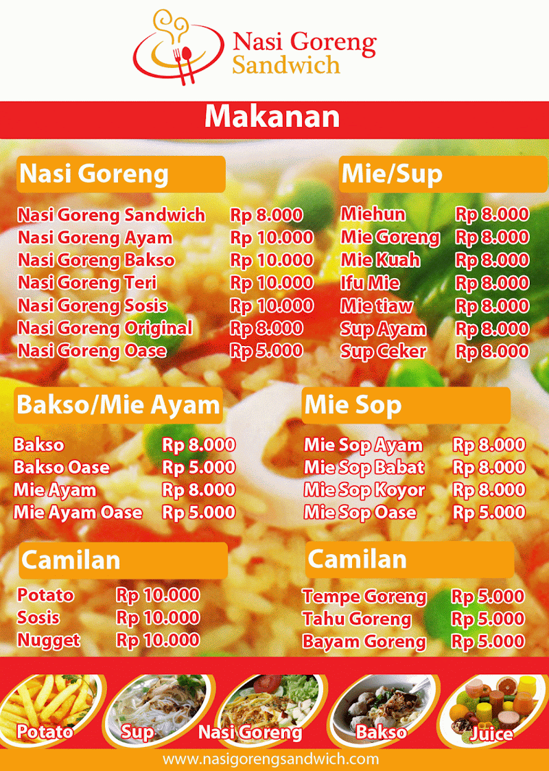 Konsep Menu Nasi Goreng, Kreasi Nasi