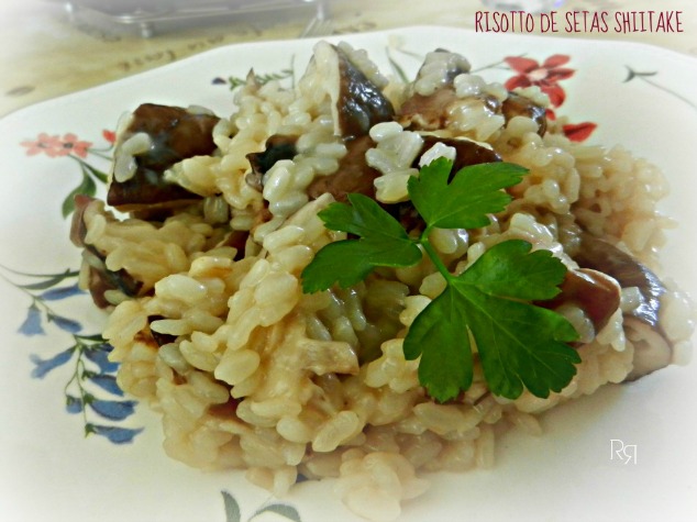 "Risotto de setas shiitake"