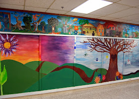 student art - full wall mural - view from the left