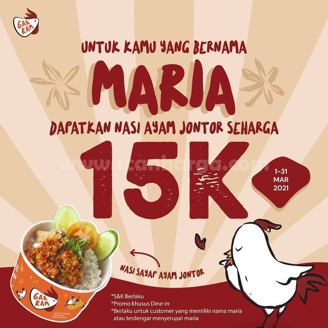 Promo Gaaram Terbaru - Paket Maria Maret Ceria DISKON 15% oFF