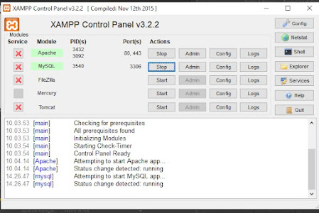 start xampp Apache Mysql windows 8 windows 10