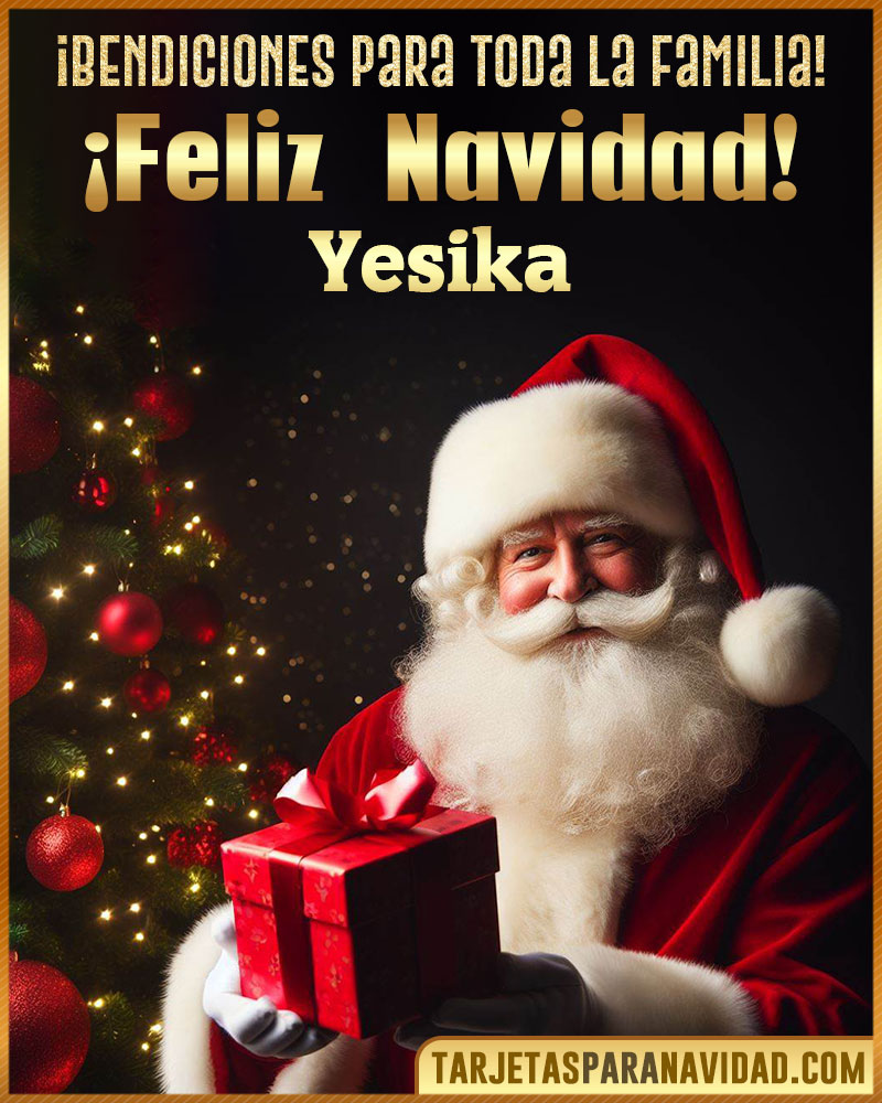 Tarjetas de Papá Noel para Yesika
