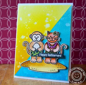 Sunny Studio Stamps: Comfy Creatures and Island Getaway Summer Card by Eloise Blue.