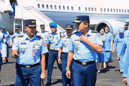 Danlanud RSA Sambut Hangat Kedatangan Kasau, Ini Agenda Kerjanya di Natuna  