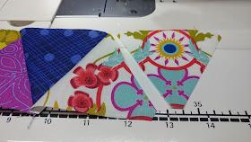 Sewing fussy cut triangles