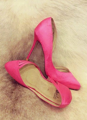 SALA CHAUSSURES HOT PINK SHOES FRANGIPANI HEELS