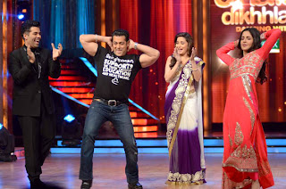 Salman Khan & Katrina Kaif on the sets of 'Jhalak Dikhhla Jaa 5'