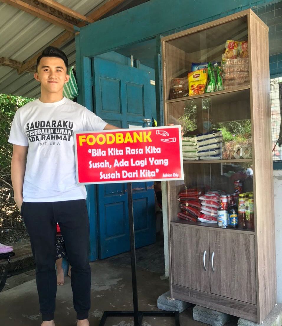 Pelakon Adrian Edy lancar Foodbank di Sabah.