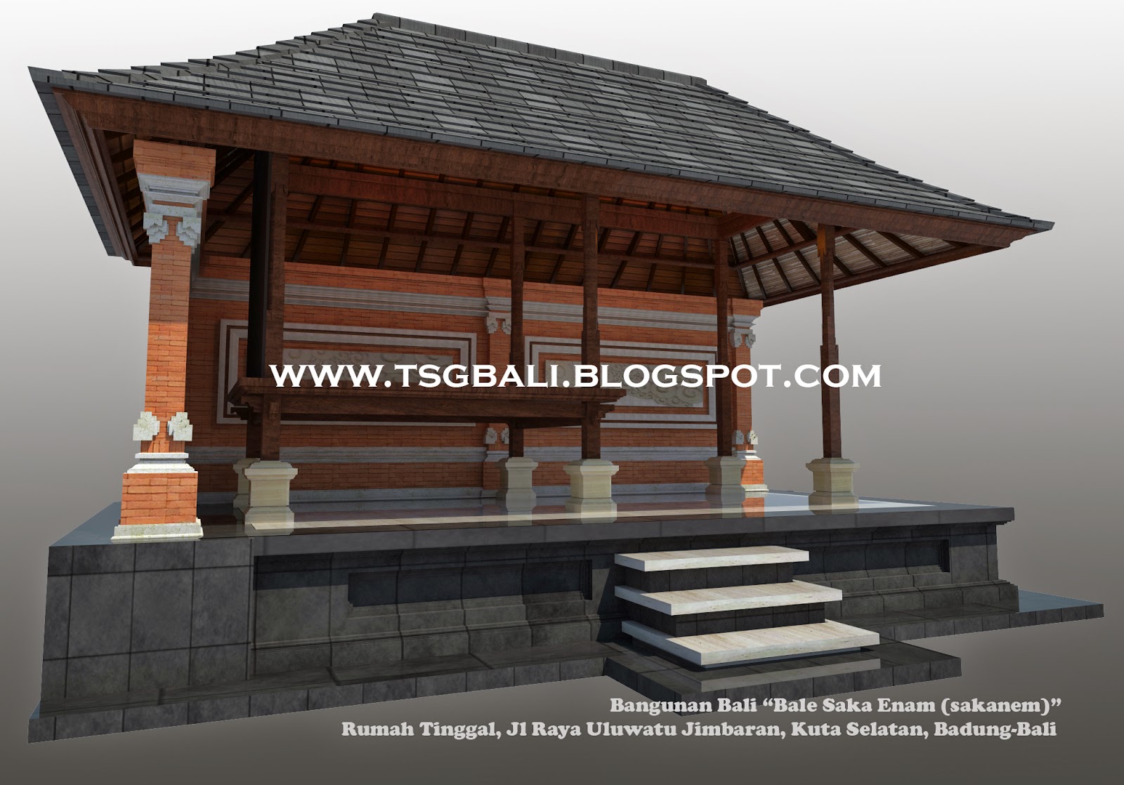 Desain Rumah Bale Bali Bangunan Sakanem I Arsitektur 