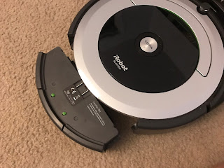 Its easy to empty the iRobot Roomba 690. The tray simply pops out the back