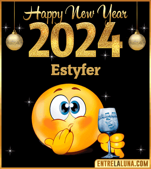 Gif wishes Happy New Year 2024 animated Estyfer