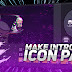 Icon paul glitch effect intro background   