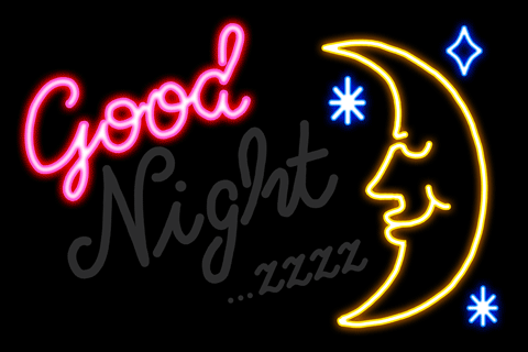 Good Night GIF Images with Moon for Whatsapp