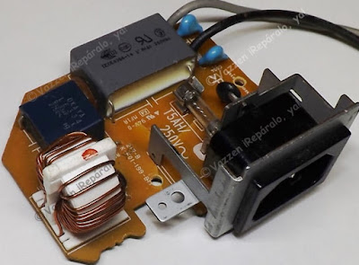 Filtro supresor de Interferencias electromagnéticas o EMIs, para equipos electrónicos.