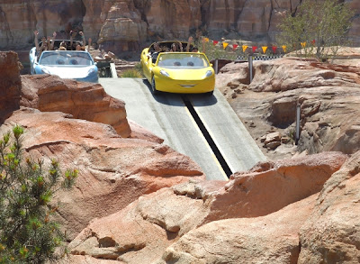 Radiator Springs Racers on camel back hill at Cars Land