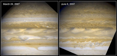 Jupiter undergoing dramatic atmospheric changes