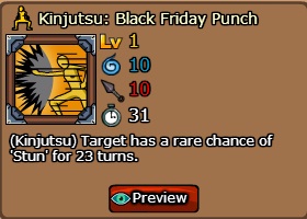 Kinjutsu : Black friday punch ninja saga