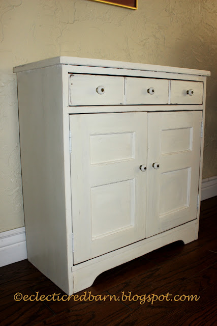 Eclectic Red Barn: Finished Cabinet with porcelain knobs