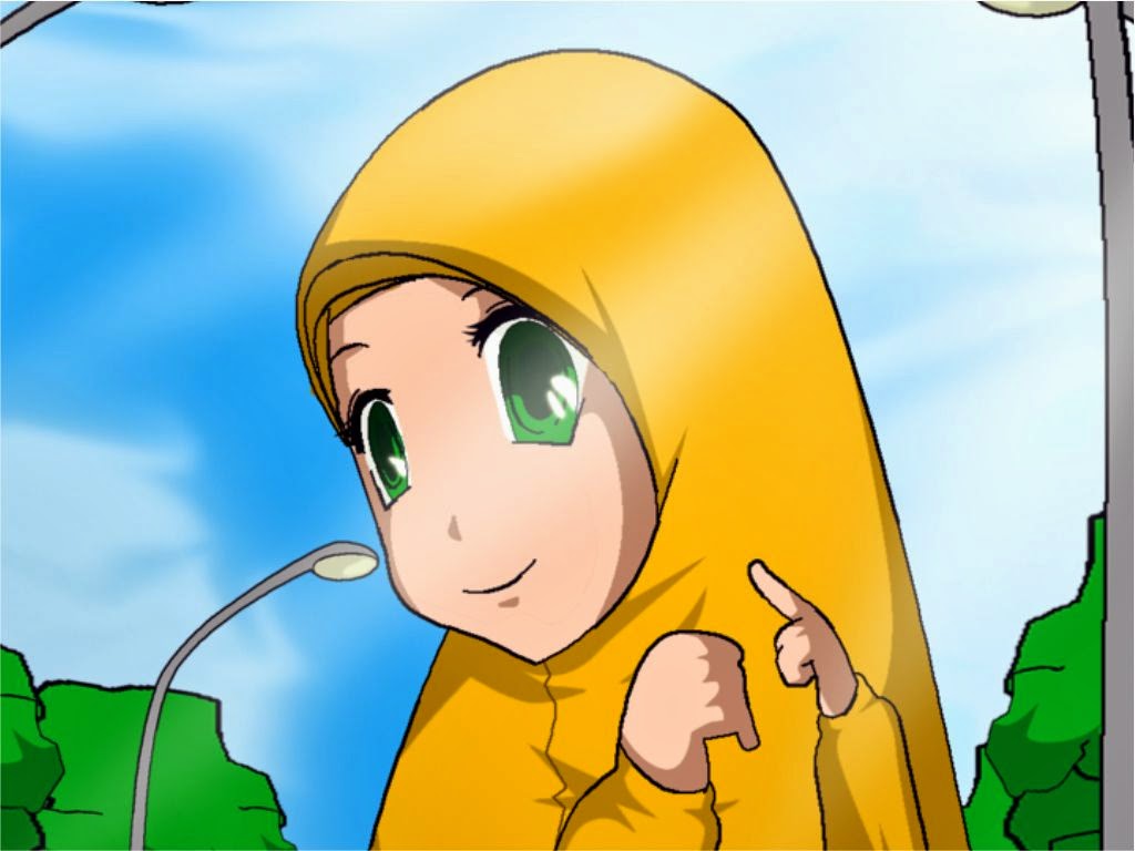  Wallpaper  Kartun  Muslimah Cantik Deloiz Wallpaper 