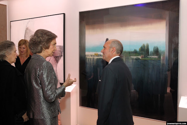 La reina Sofía habla con Pinto Rey