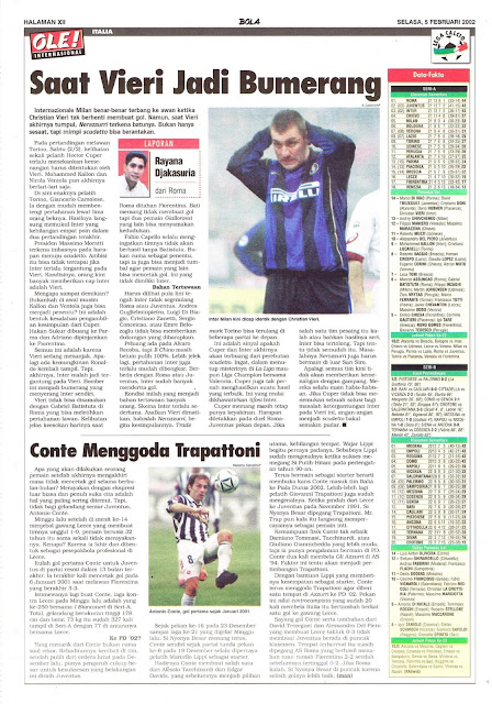 CHRISTIAN VIERI INTER MILAN 2002 ON MAGAZINE