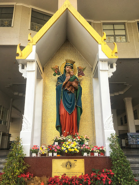 a shrine to St. Mary outside of Holy Redeemer School, Bangkok, Thailand