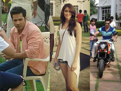 Varun Dhawan and Ileana D'Cruz on the sets of Main Tera Hero