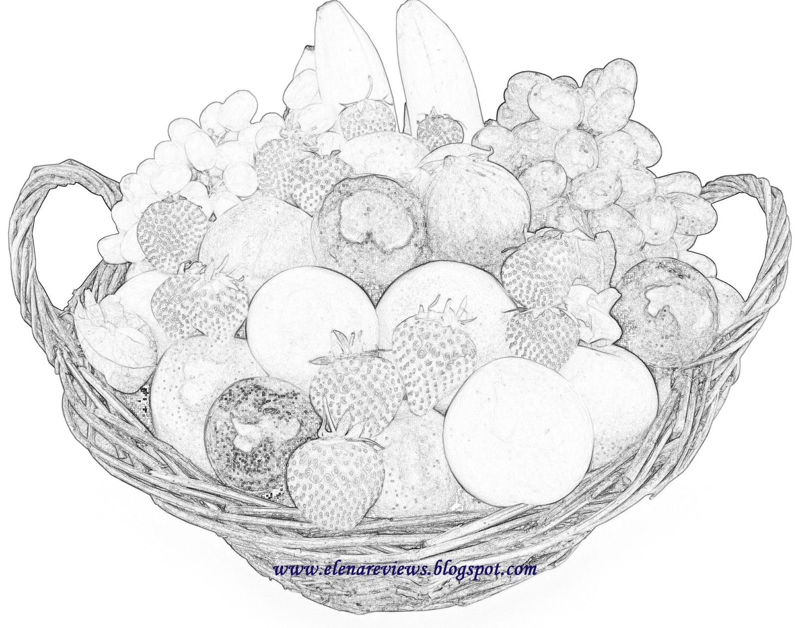 Download Coloring a basket full of fruits ~ Elena reviews