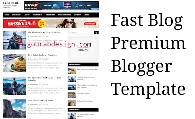 Fast blog responsive blogger template