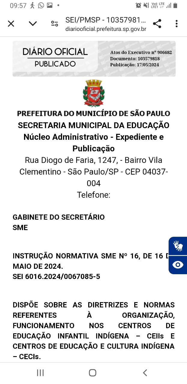 DISPÕE SOBRE AS DIRETRIZES E NORMAS REFERENTES À ORGANIZAÇÃO, FUNCIONAMENTO NOS CENTROS DE EDUCAÇÃO INFANTIL INDÍGENA – CEIIs E CENTROS DE EDUCAÇÃO E CULTURA INDÍGENA – CECIs