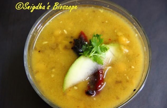 Raw mango with Bengal gram | Aam dal