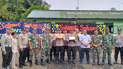 HUT TNI - 79, POLSEK AEK NATAS BERIKAN KEJUTAN KE PERSONIL KORAMIL 05/ BANDAR DURIAN 