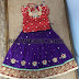 Purple and Chilli Red Lehenga