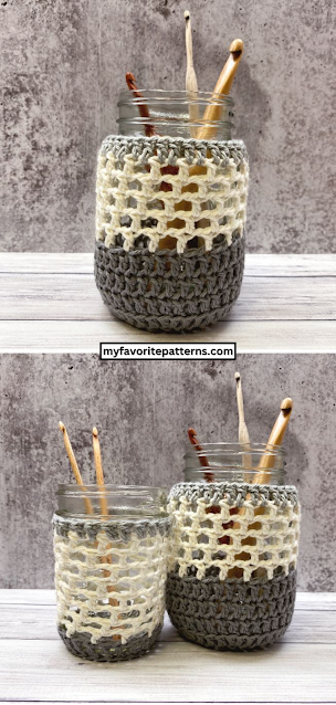 Easy Crochet Jar Covers