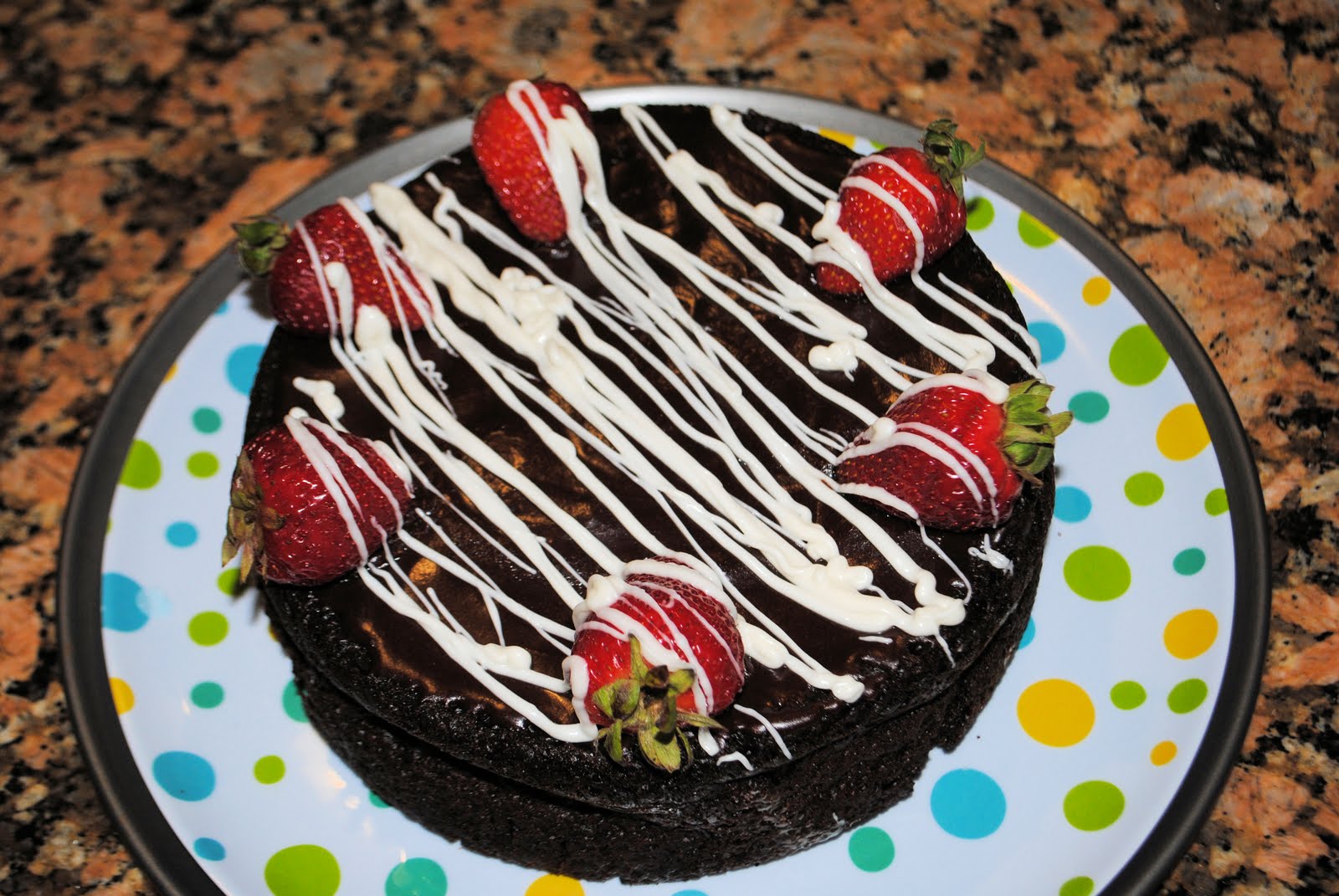 chocolate cake with chocolate strawberries  or mostly sugar freefor diabetics!) Strawberry Chocolate Cake