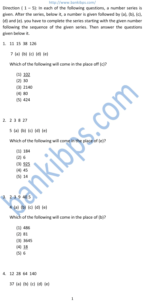 bank exam aptitude questions and answers