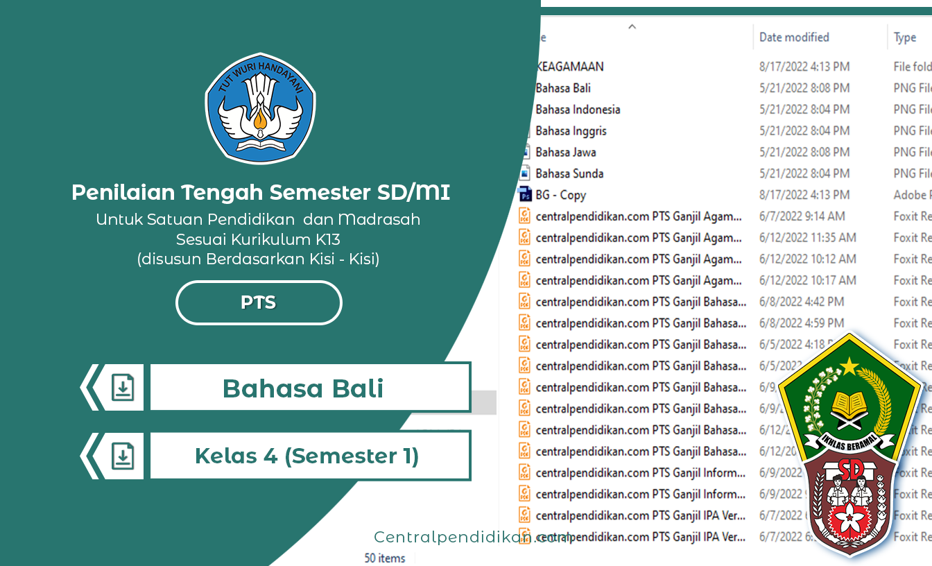 Download Soal PTS Bahasa Bali Kelas 4 2022 (Word/PDF) Semester 1