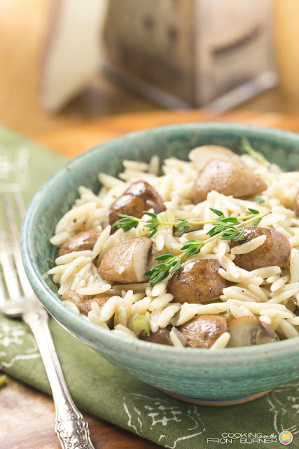 mushroom thyme orzo recipe