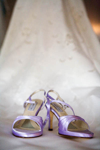 Light purple wedding shoes
