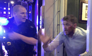 BOUNCER'S BRAVE CHARGE Doorman ‘Saved Countless Lives’ by pelting jihadis with bottles, Glasses And Bar Stools And Driving Them Into Gun Cops’ Sights